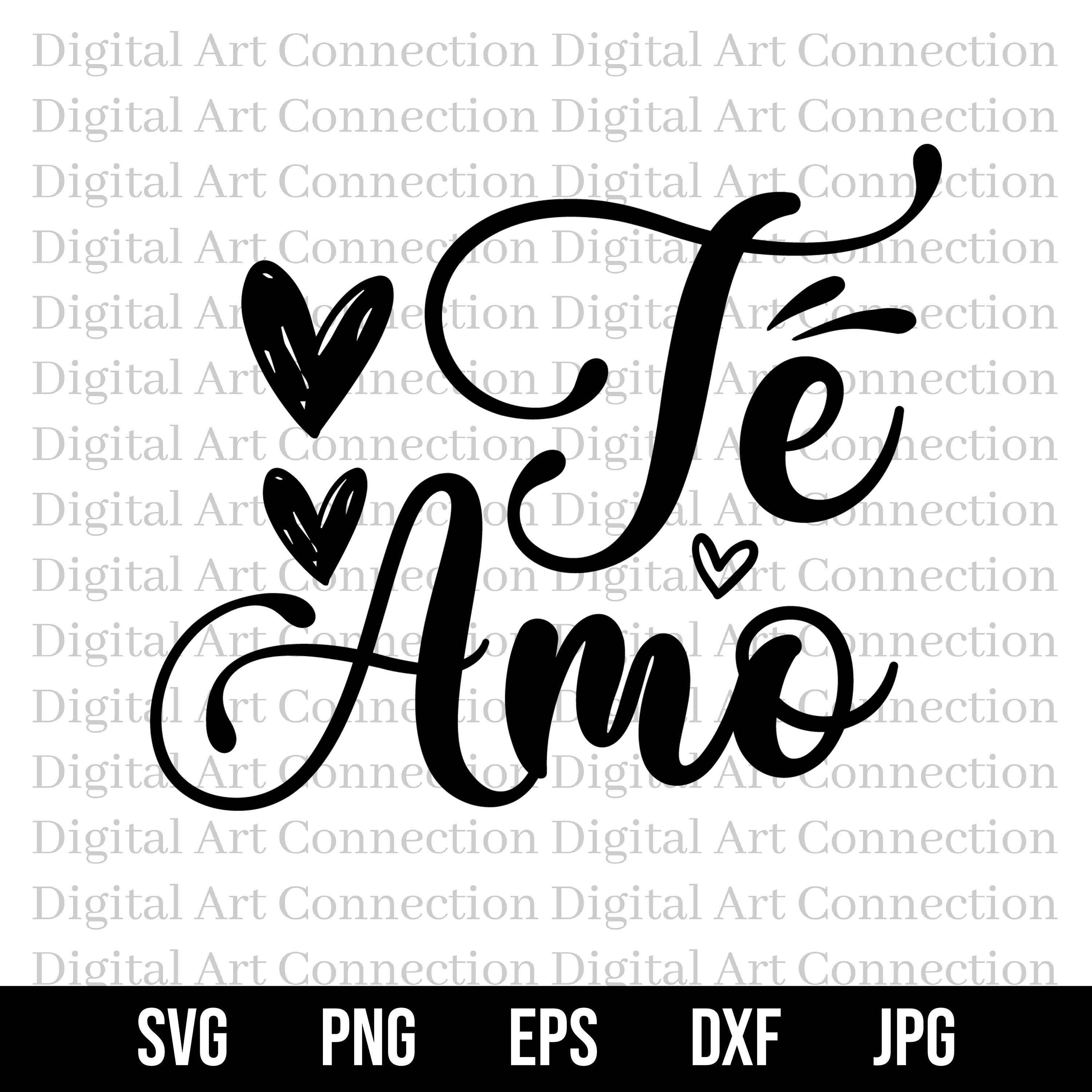 Te Amo SVG I Love You SVG Spaanse svg Espanol svg Love is Etsy Nederland