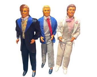 Vintage Barbie Ken Dolls | Fashion Ave | Alan | Pinstripe | Wedding Day |