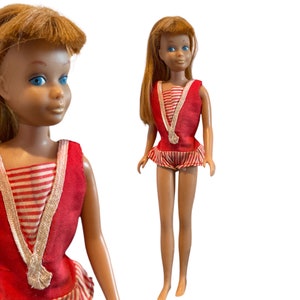 Vintage Skipper | 1964 Skipper Doll RED TITIAN Hair #950 | Straight Leg Swimsuit| VGUC | Rare |