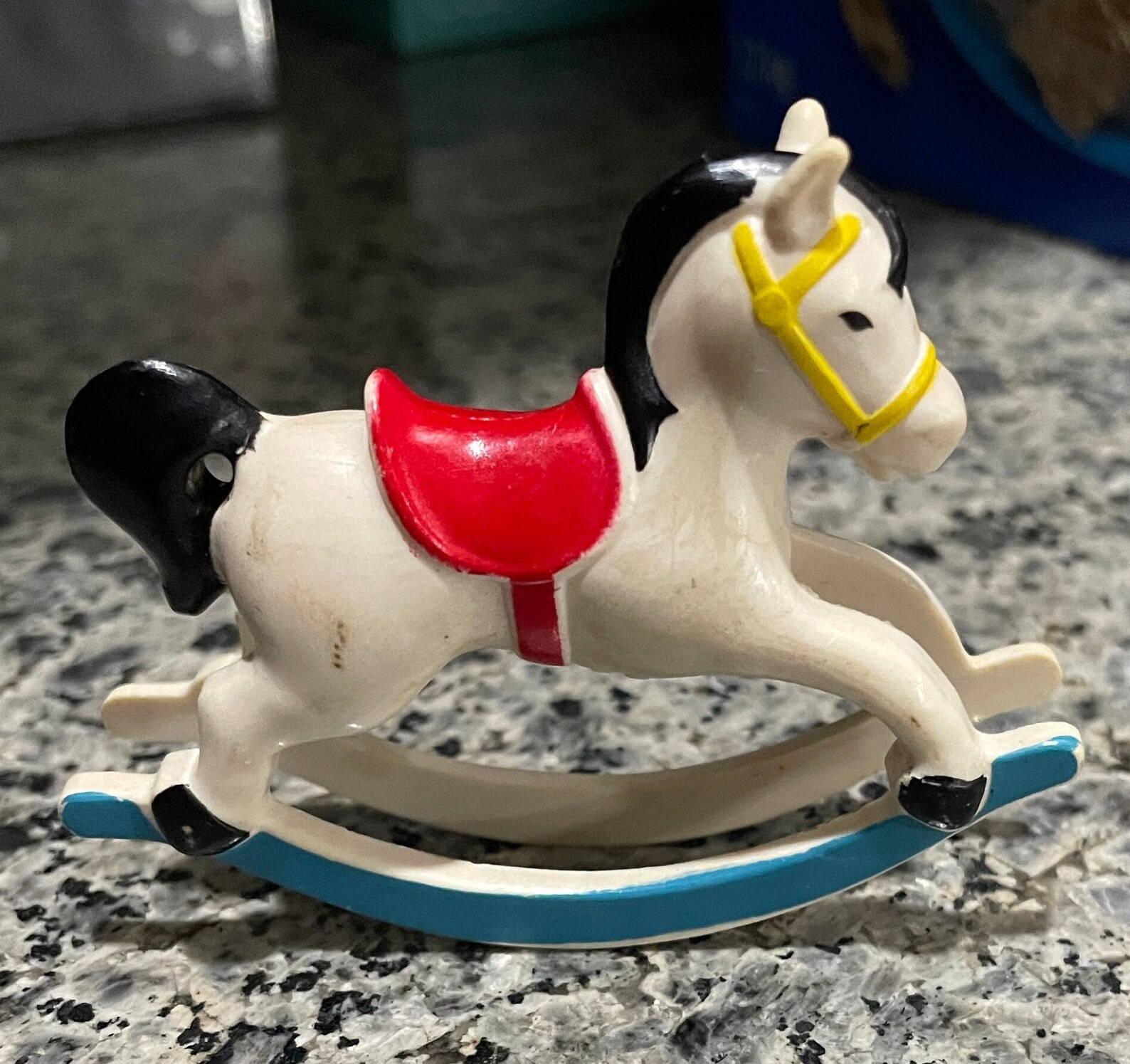 Vintage Fisher Price Rocking Horse Mini 1977 Hong Kong Dollhouse RARE