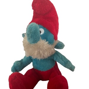 Papa Smurf Plush | Peyo Wallace Berrie 1979 | Vintage