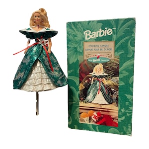 Vintage 1996 Hallmark Barbie Ornament| Stocking Hanger | HALLMARK KEEPSAKES |