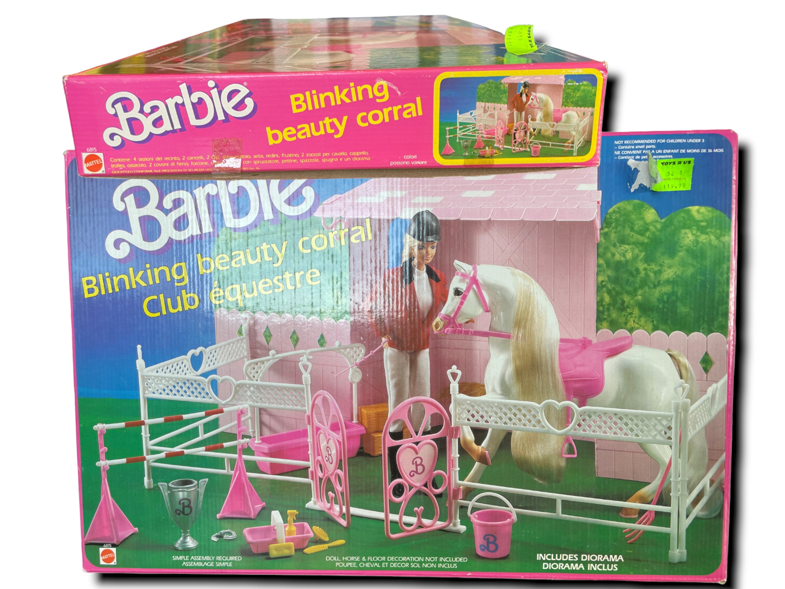 Vintage 1987 BARBIE Blinking Corral Set New in Box Complete Mattel