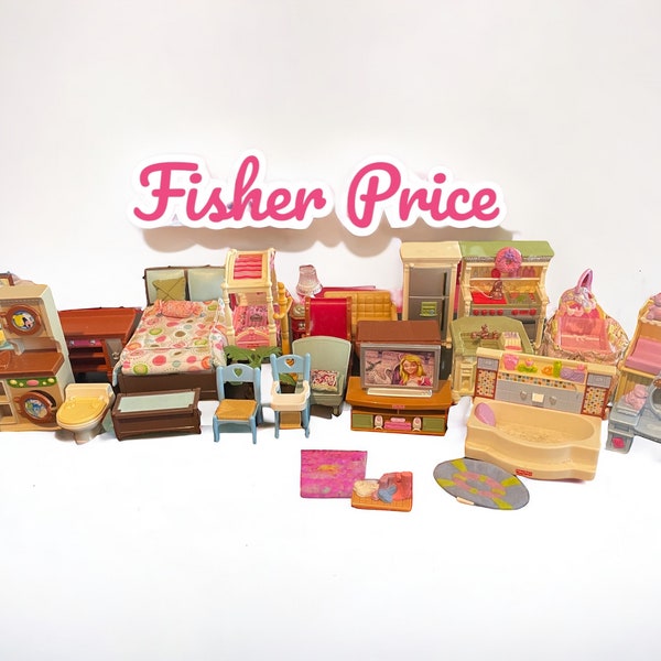 Vintage Fisher Price House Furniture Etsy
