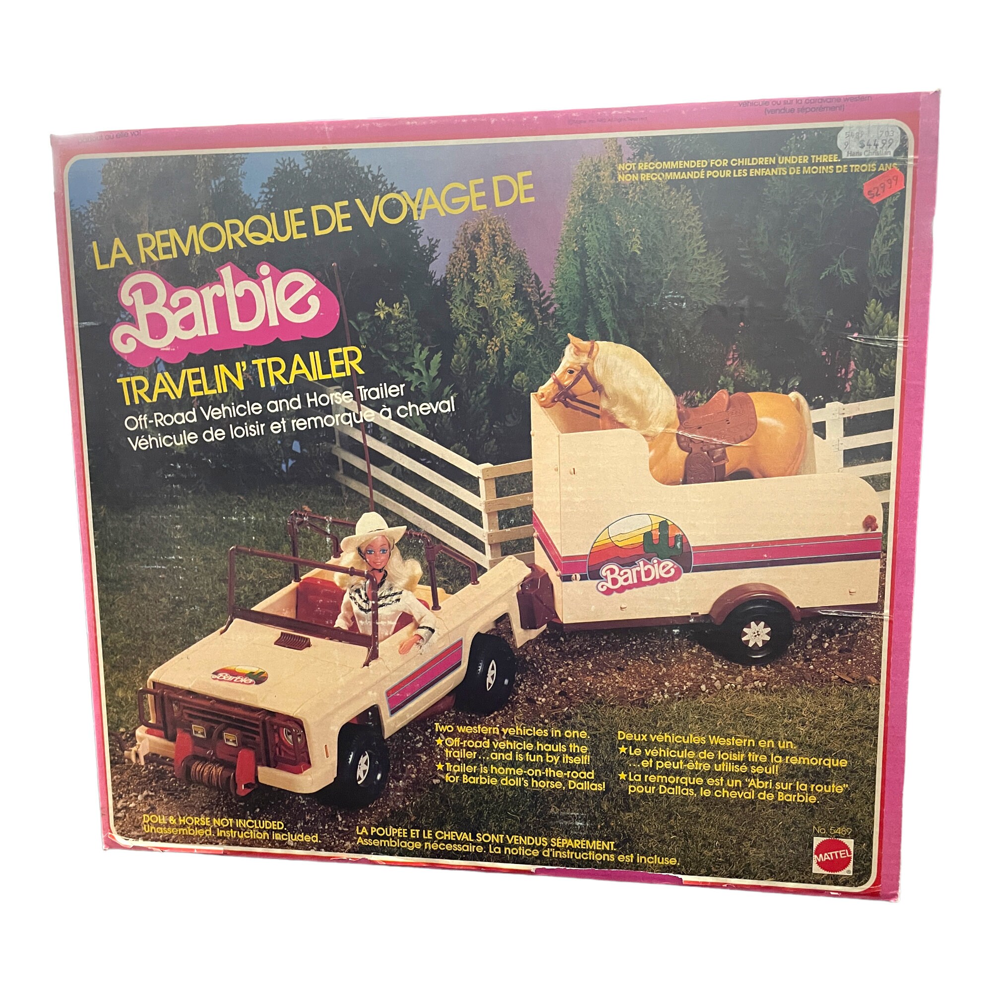 Vintage Mattel 1982 Western Barbie Jeep And Horse Trailer sites.unimi.it