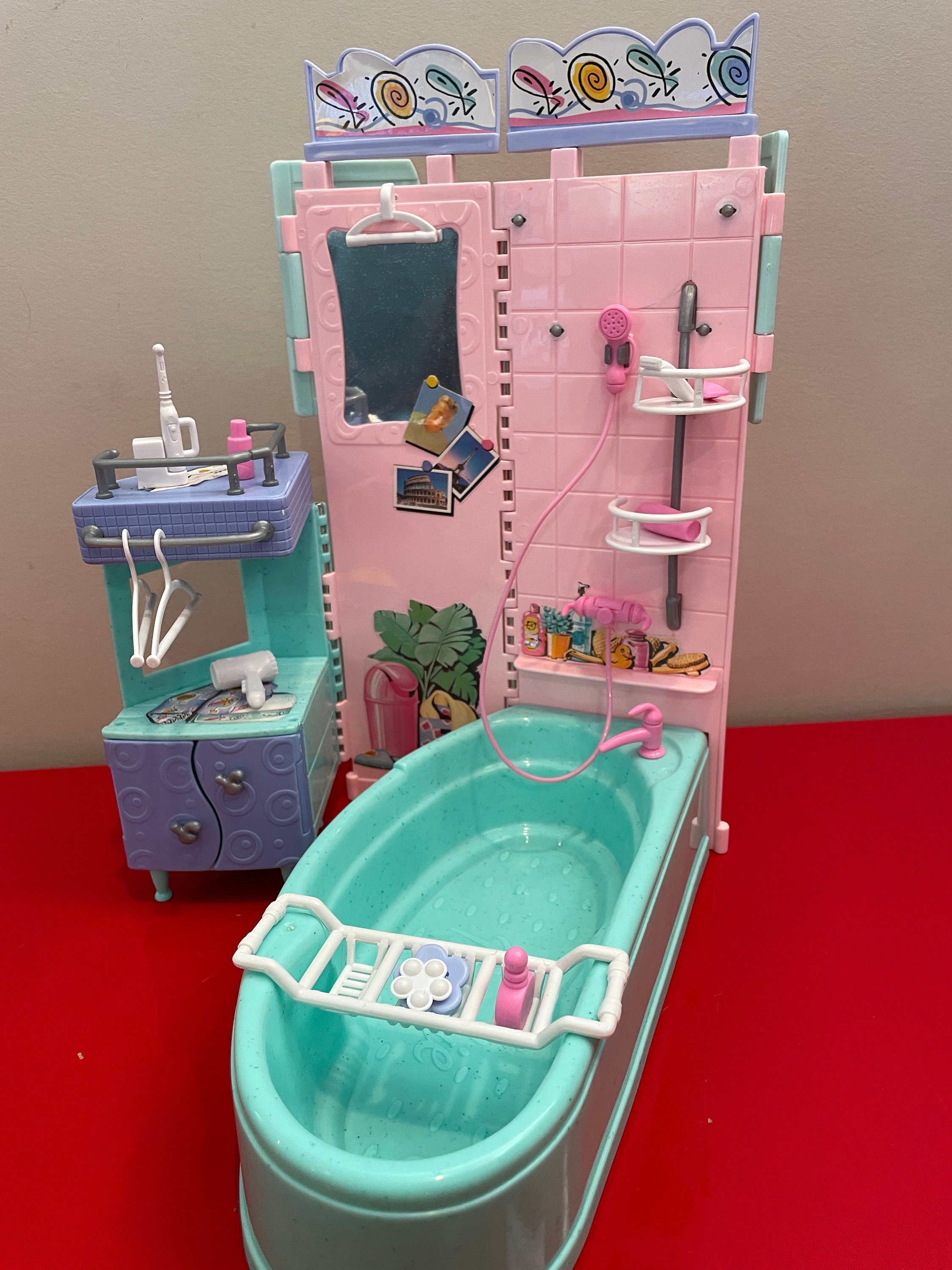 Vintage Mattel Barbie Bathroom Play Set Etsy Nederland
