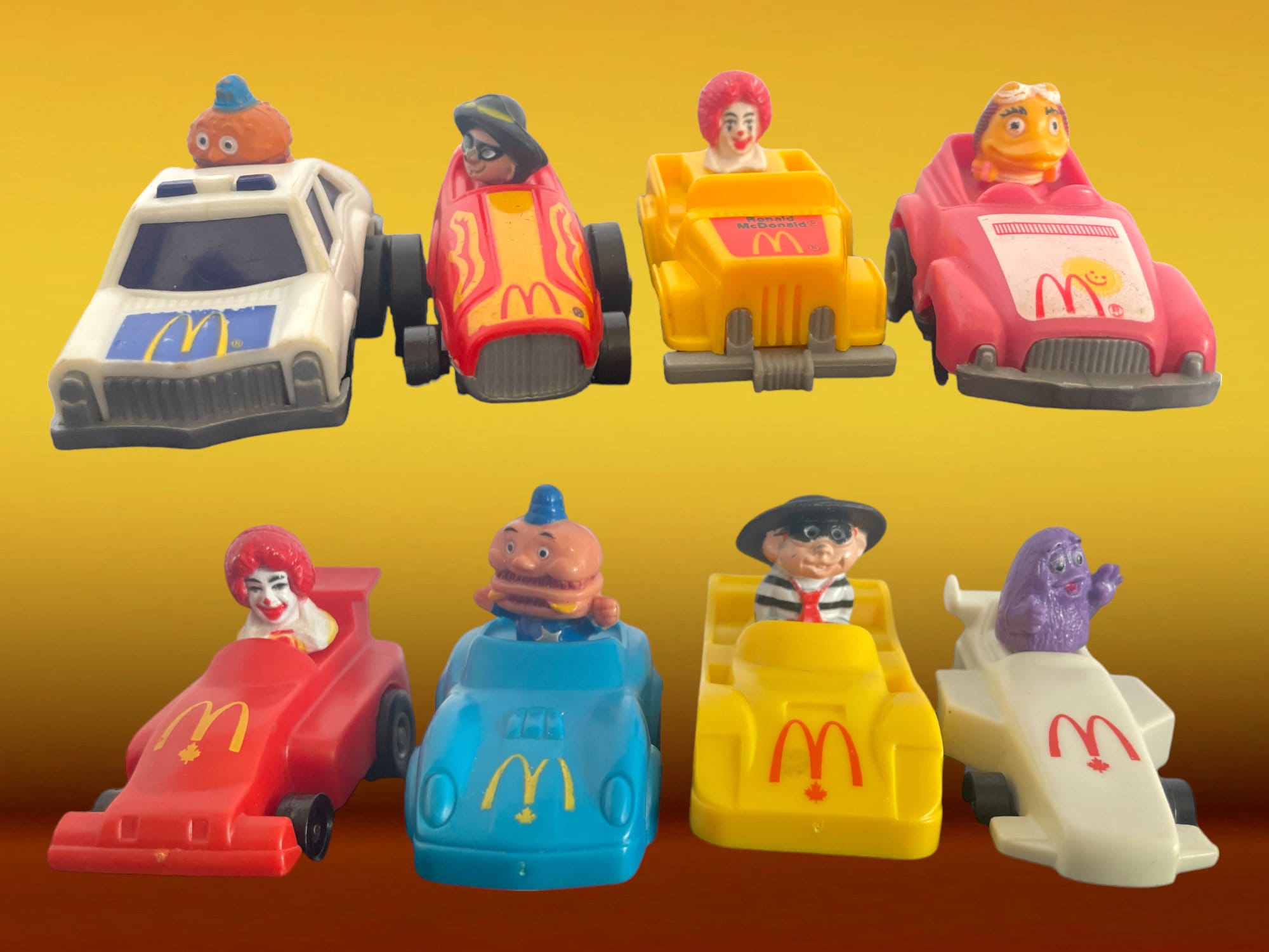 Vintage ORIGINAL Mcdonald's Happy Meal Toys | Mini Racers | Fast