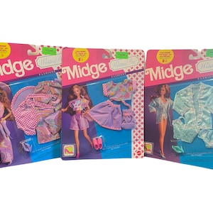 Vintage | Mattel Midge Wedding Day Fashions | Never opened | 3 Outfits | 9633 | 9632 | 9631