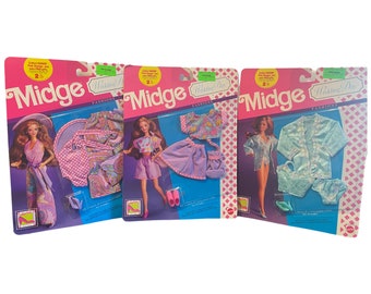 Vintage | Mattel Midge Wedding Day Fashions | Never opened | 3 Outfits | 9633 | 9632 | 9631