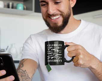 Celebrate Diversity Gun/Firearm Coffee Mug | Black mug |11oz
