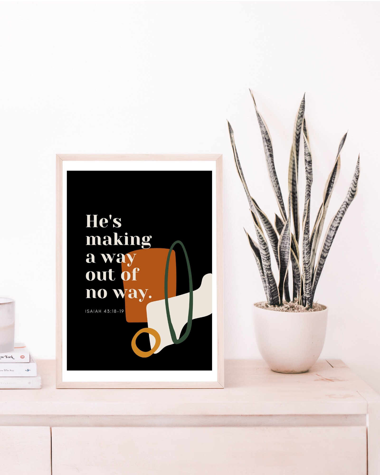 He is making a way out of no way wall print christian art print wall