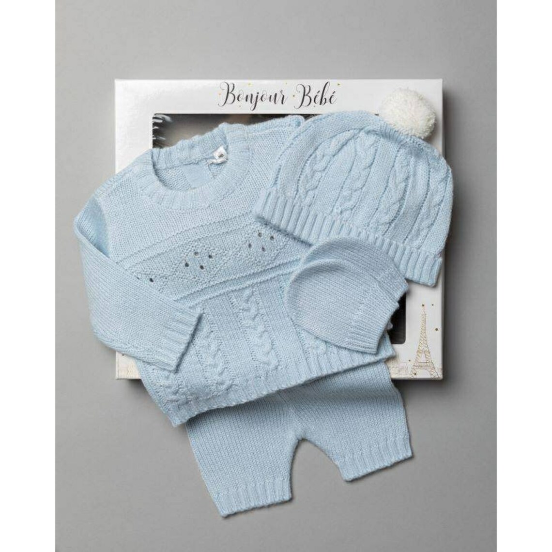 Knitted baby clothing set layette set baby boy clothing Etsy