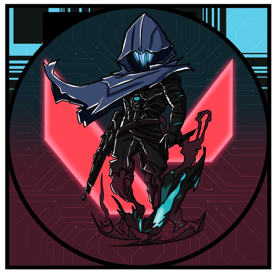 Valorant Chibi Omen Sticker Sticker for Laptop Water Etsy