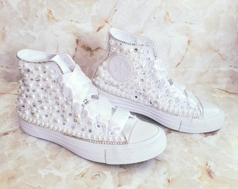 Converse Chuck Taylor's Swavorski crystal & Pearls