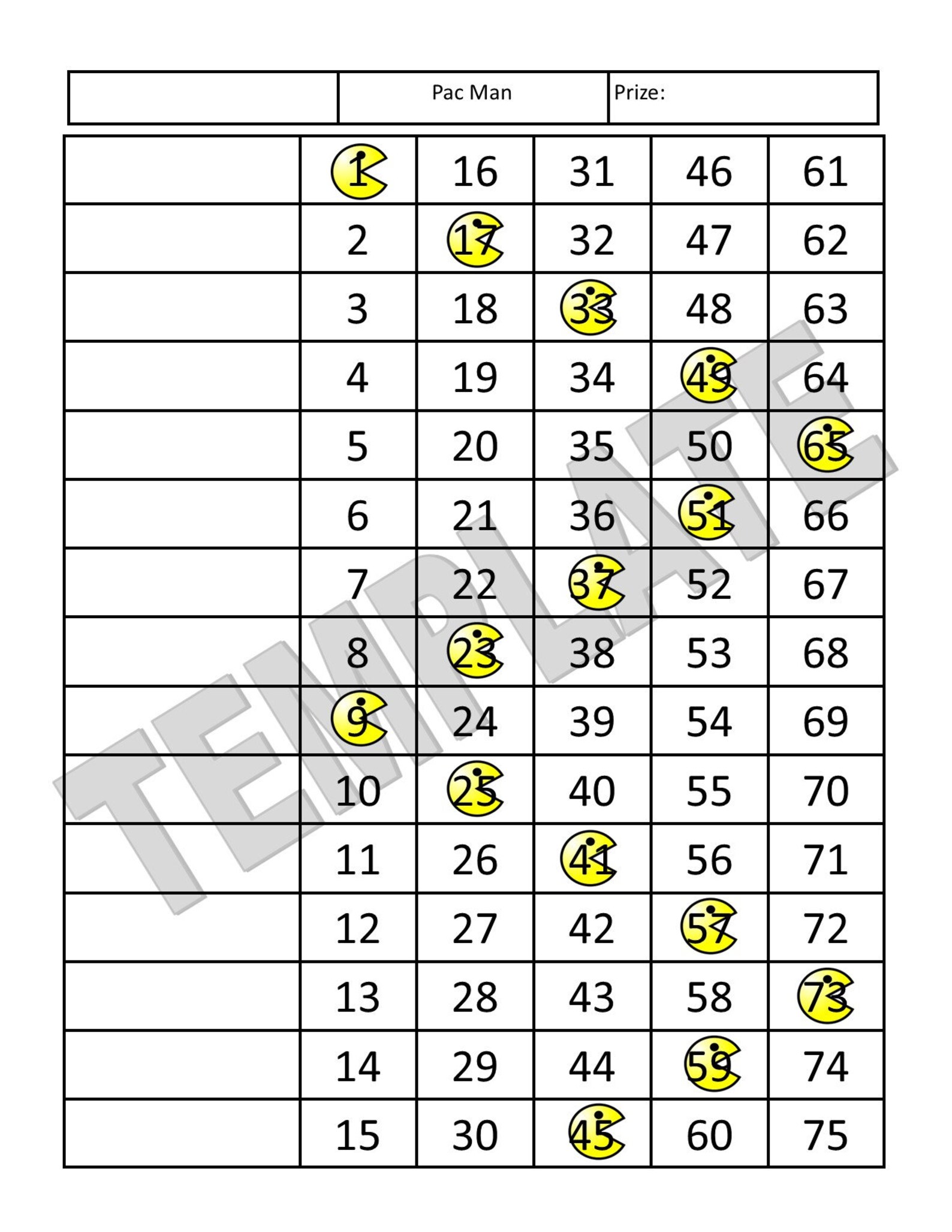 Single Custom Laminated Bingo Cards. Etsy Canada