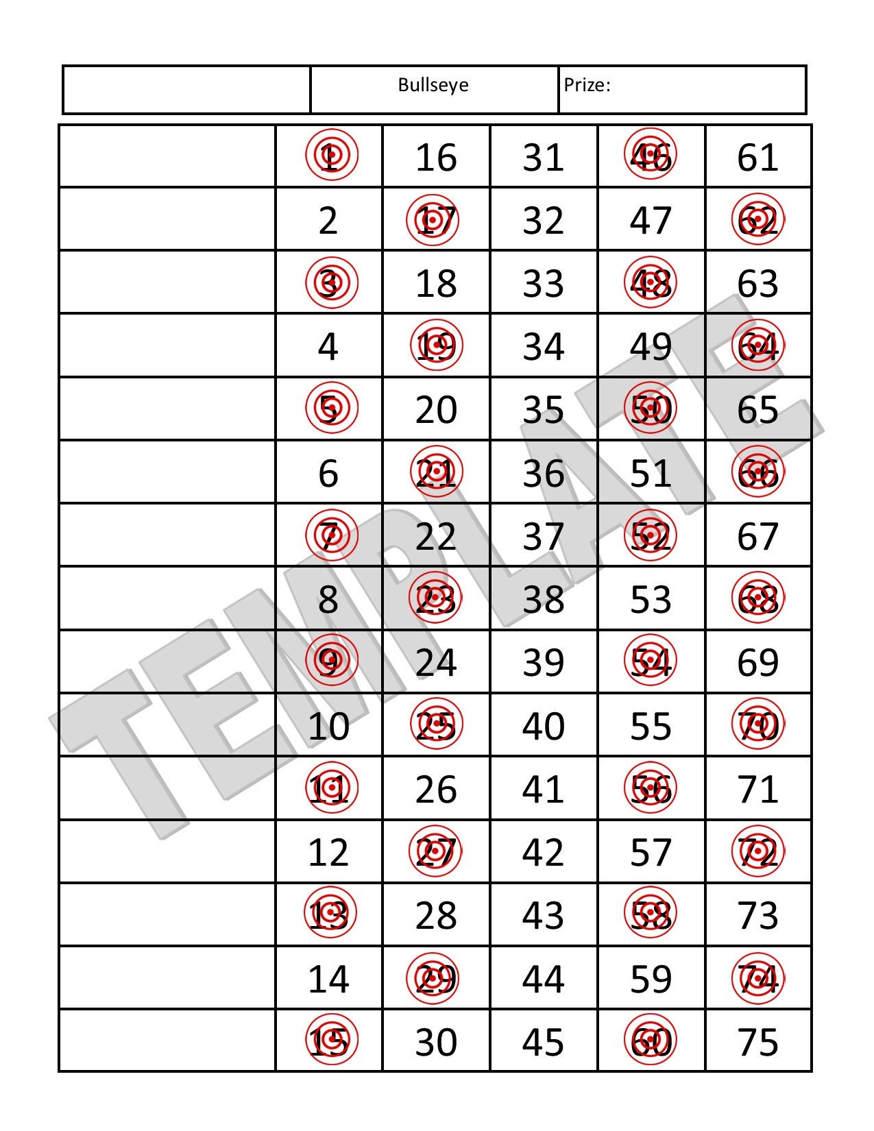 Single Custom Laminated Bingo Cards. Etsy Canada