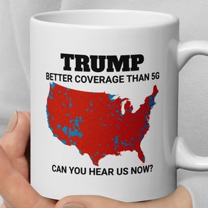 USA Election Results Map Mug, Patriotic Gift, Political Map Mug, USA Red and Blue Counties, Election Souvenir Unique Coffee Mug USA Trump