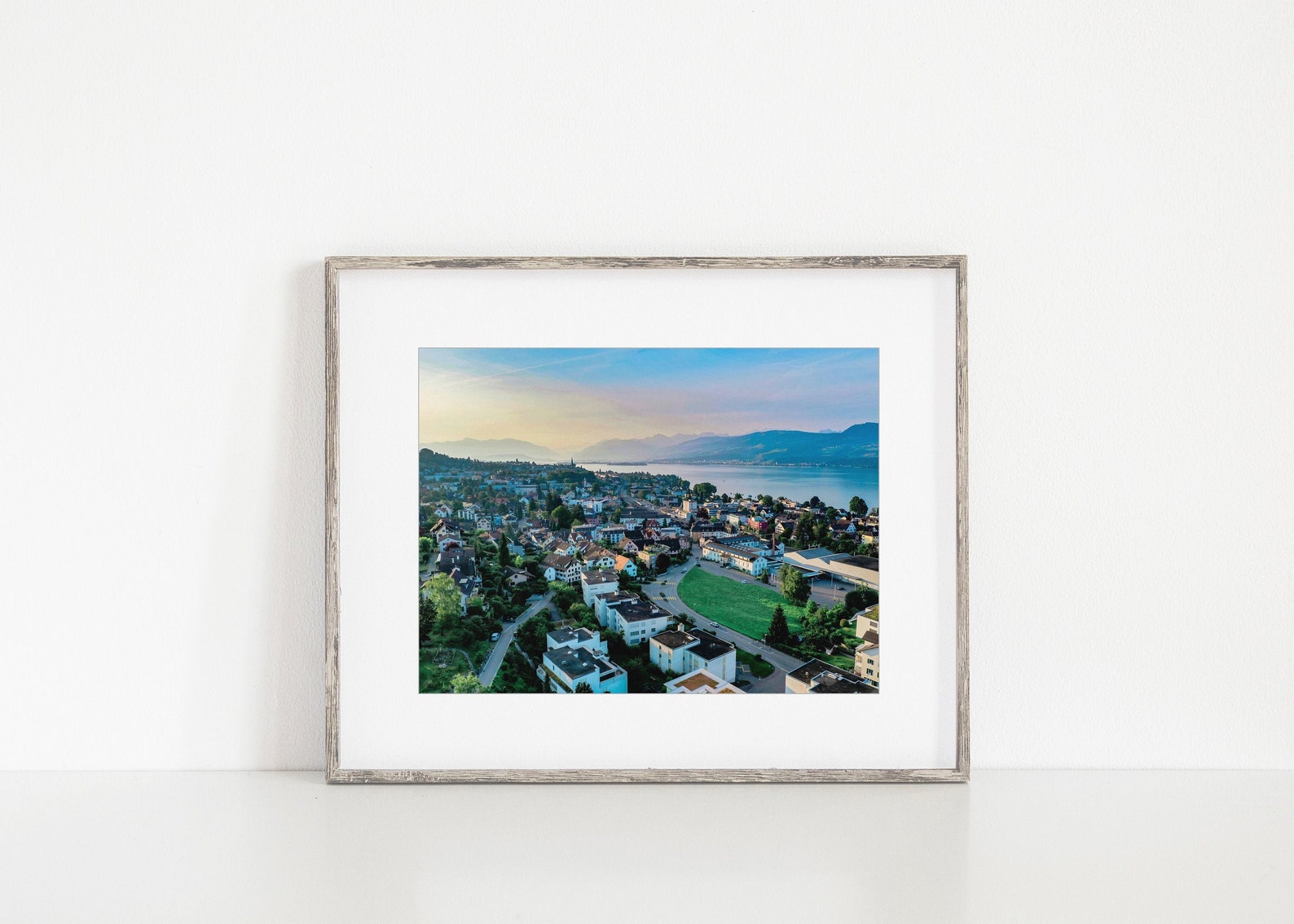 Zürich Switzerland Digital Art Print Zurich Aerial Photography Print