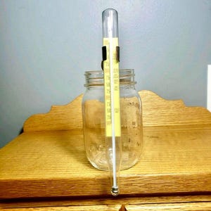 Süßigkeits-Thermometer aus Glas