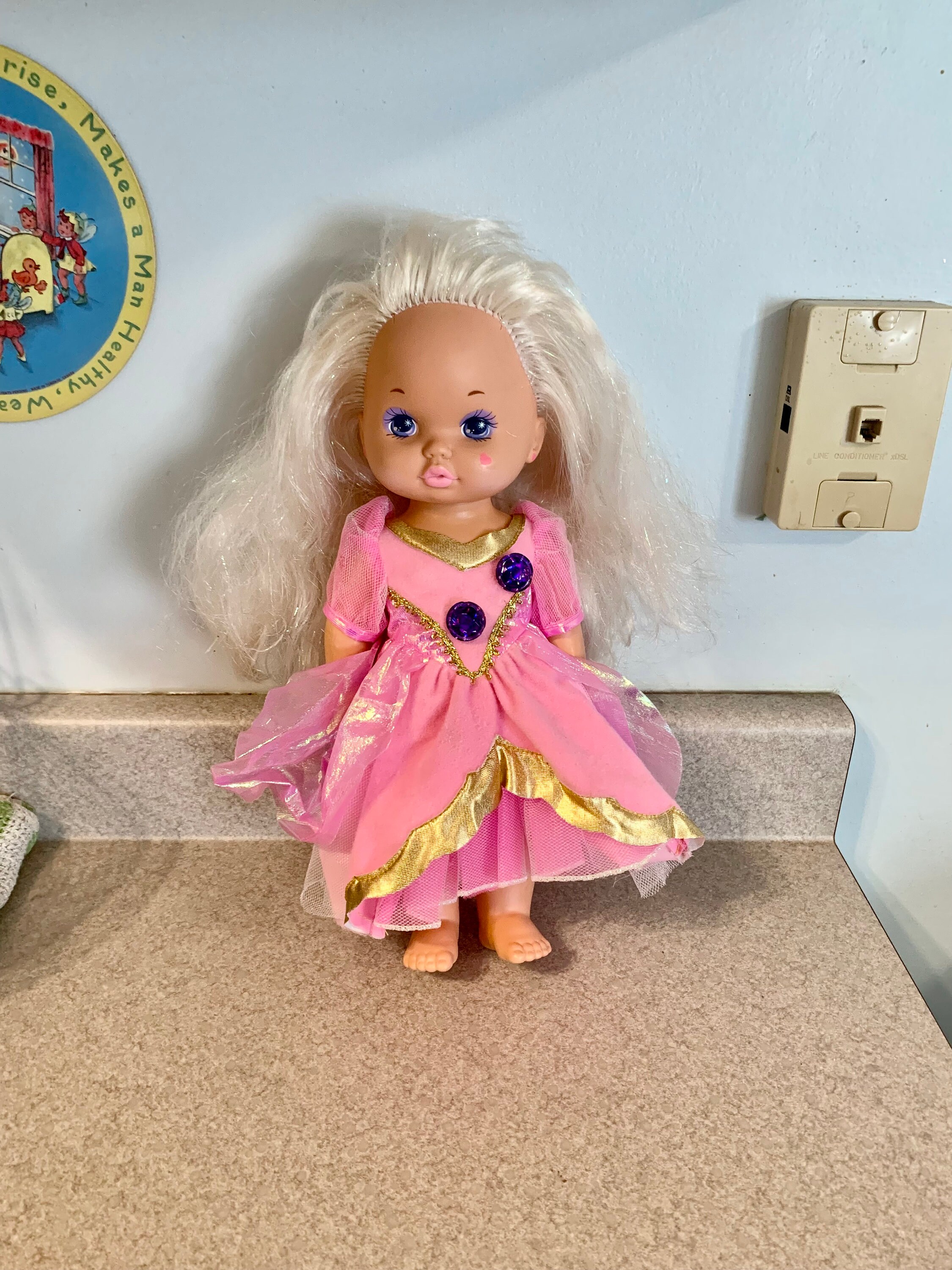 3 Vtg Mattel Dolls Lil Miss Makeup & Lil Miss Magic Jewels