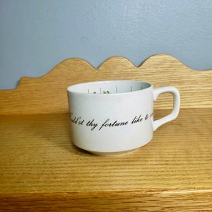 Tazza da tè vintage per la lettura della fortuna realizzata in Inghilterra da Jon Anton Ironstone