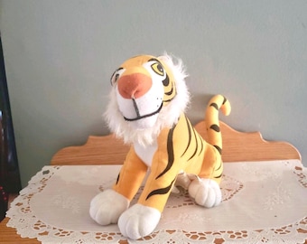 Peluche de tigre de Rajah de Aladdin de Disney de los años 90