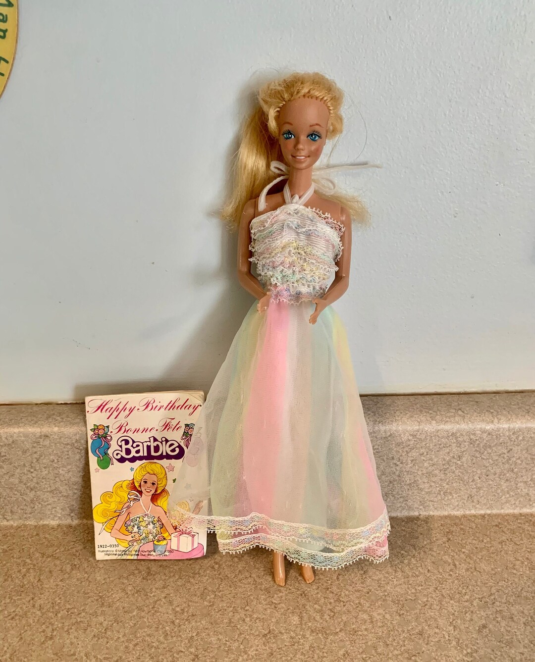Barbie Doll Birthday Dress 1980's Mattel Etsy