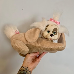 Vintage Original Tan Puppy Surprise Plush Dog 1991
