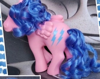 My Little Pony G1 Firefly Pegasus VERSIÓN PELÍCULA Rosa con cabello azul MLP