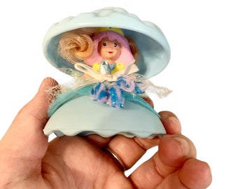 RARE Mattel Popcorn Pretties Mini Muñeca Rosa 1990 Blueberry Betty