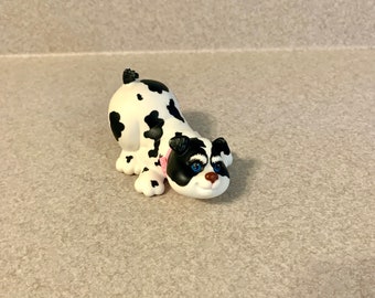 Jouet surprise de nostalgie pour bébé chiot dalmatien noir et blanc de Funtime