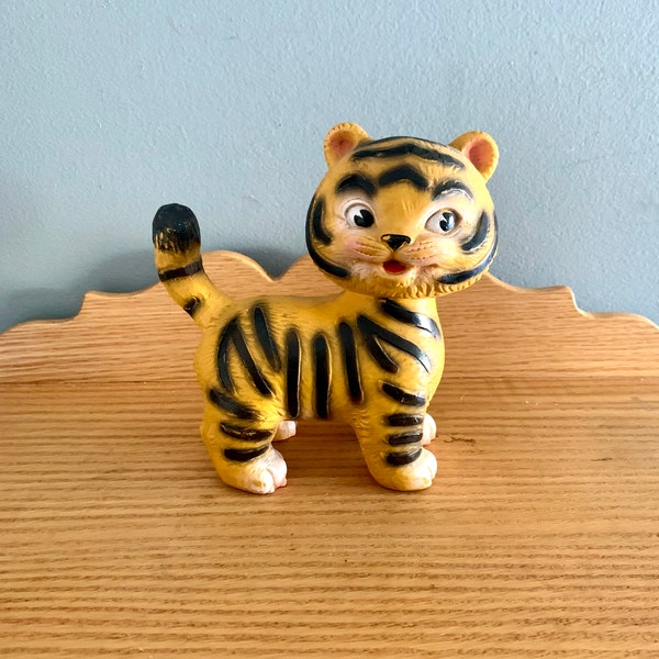 RARE Edward Mobley Rubber Tiger Squeaky Toy Still Squeaks