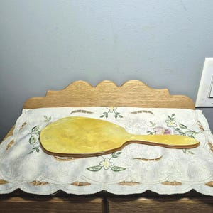 Antique Hand Mirror Celluloid Butterscotch Boudoir Art Deco Style