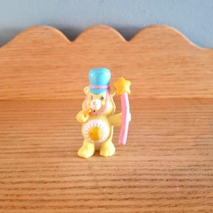 Vintage Care Bears Funshine Bear Miniature PVC Collectible Figurine Toy 1980&#39;s