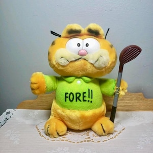 Vintage Garfield Golf Stuffie Plush Animal