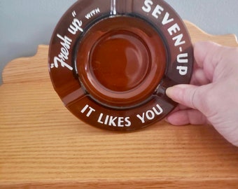 Vintage Soda Pop 7up Advertising Ashtray Fresh Up with Seven Up It Like You