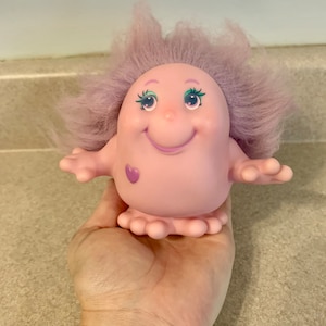 Vintage Snugglebumms BABY FONDLY Pink with Purple Hair Giggles
