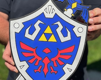Master Sword and Shield Art I Link Sword and Shield I Laser Cut Sign