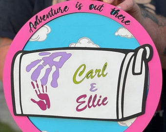Carl and Ellie Sign I Mailbox Sign I Adventure is out there I Up I Laser Cut Sign