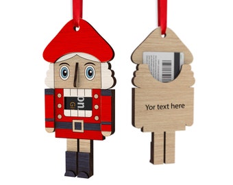 Christmas Ornament Gift Card Holder I Nutcracker Gift Card Holder l Customized Gift Card Holder I Gift Card Holder