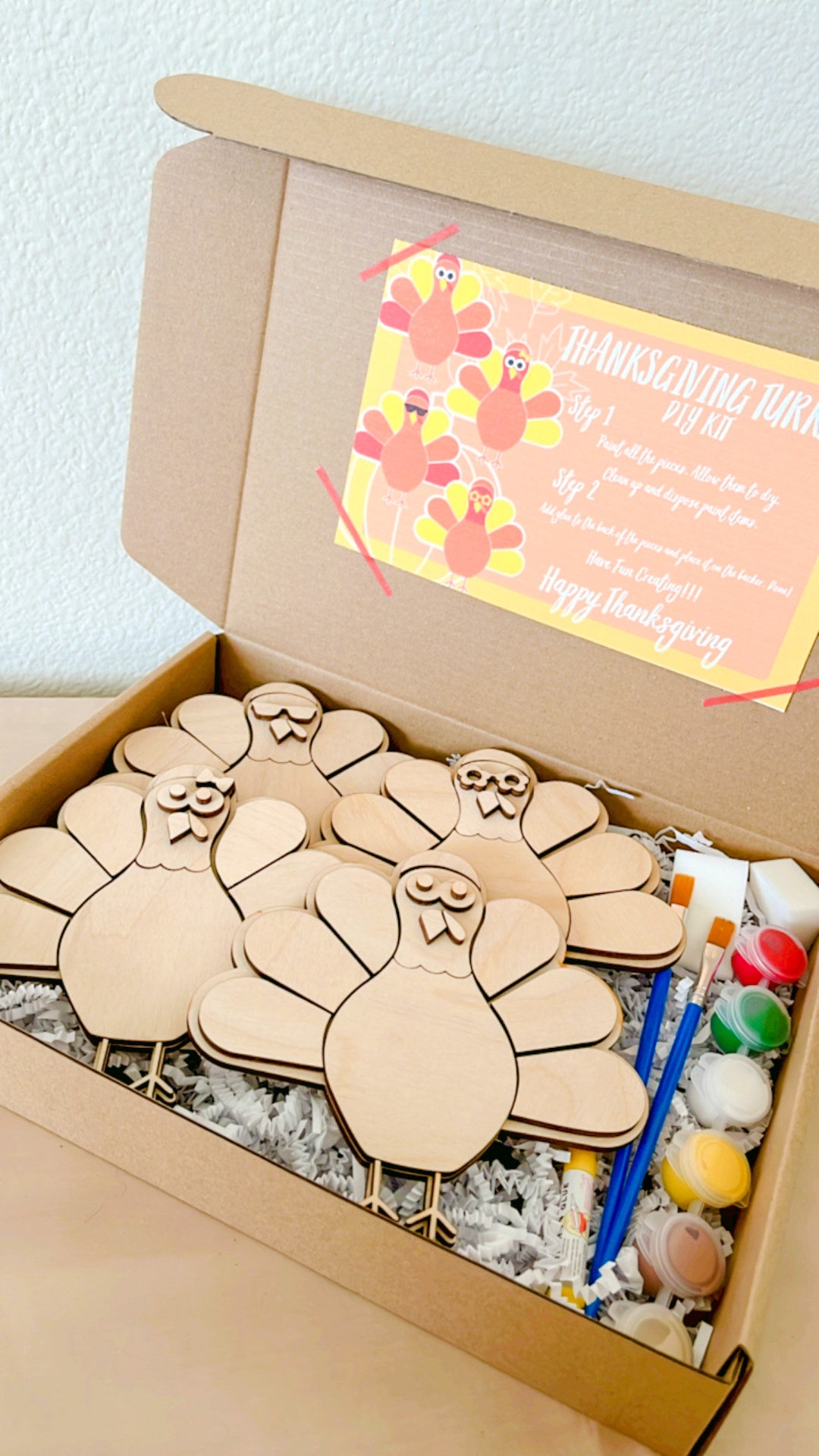 DIY Thanksgiving Turkey Kit I Paint Your Own Turkeys I Thanksgiving ...