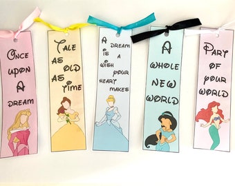 princess bookmark etsy