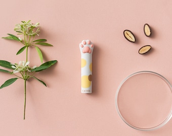 Calico Cat Lip Balm | Cat Paw Lip Balm | Cat Lover Gift | Tinted Lip Balm | Organic Lip Care | Pink Berry Lip Balm | Natural Lip Balm