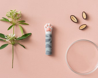 Cat Paw Lip Balm | Grey Cat Lip Balm | Hydrating Lip Balm | Cat Mom Gift | Soothing Lip Balm | Self Care Gift | Moisturizing Lip Balm