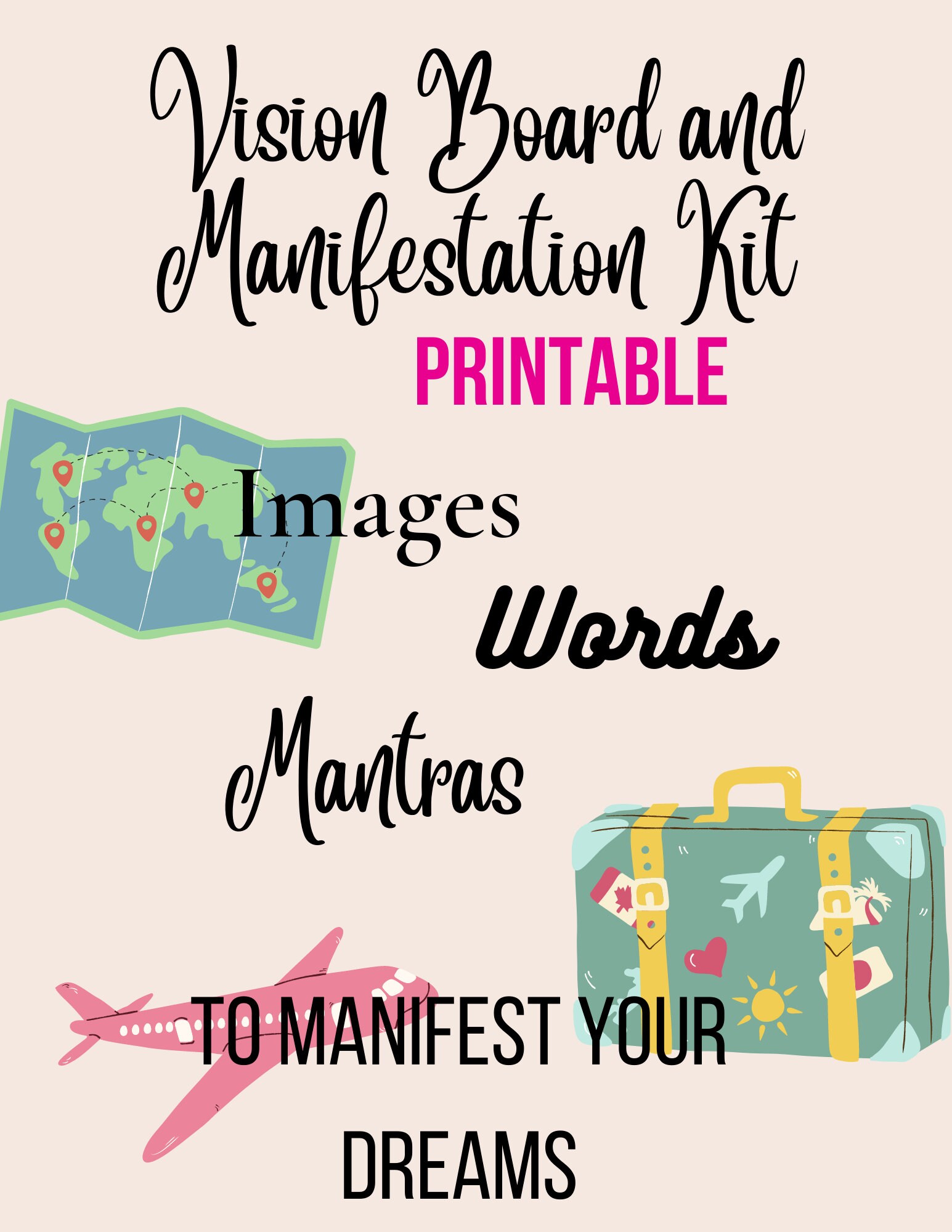 Vision Board Kit Printables - Etsy