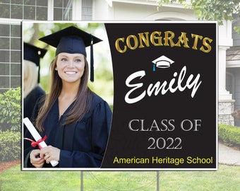 Senior GRADUATION YARD SIGN 2025 Graduation gift for her Class of 2025 High School Graduate sign College Graduation sign gift for graduate