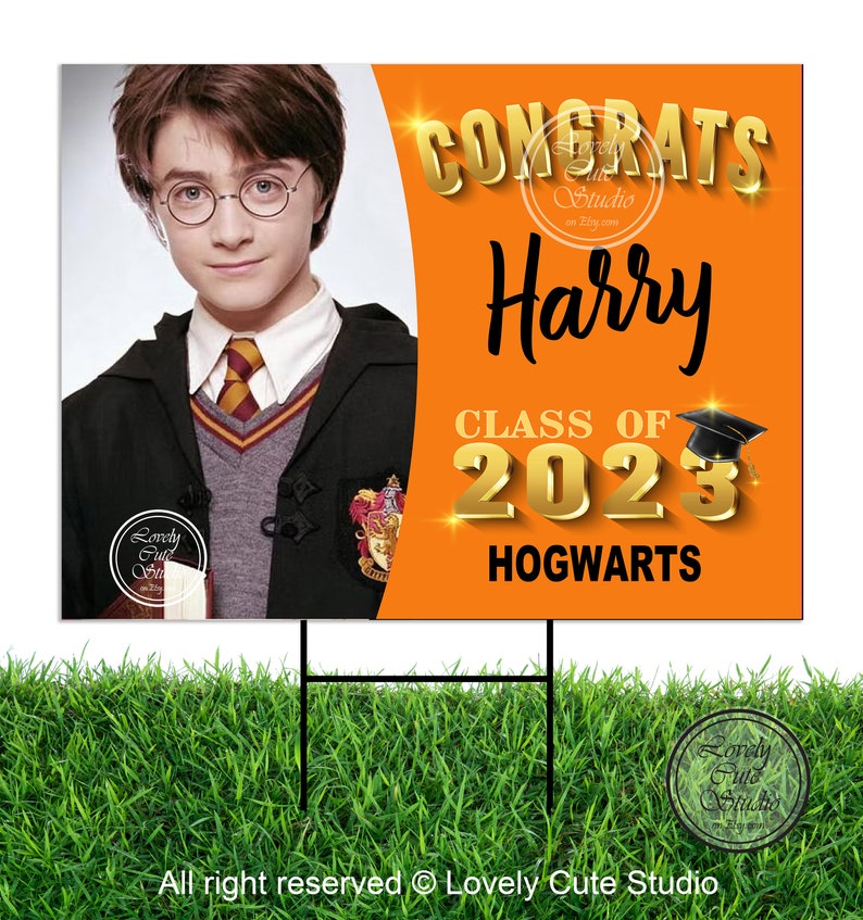 Personalized GRADUATION YARD SIGN 2024 with Picture, Custom Graduation sign 2024 Class of 2024 Graduation Decorations 2024, Graduation gifts image 2