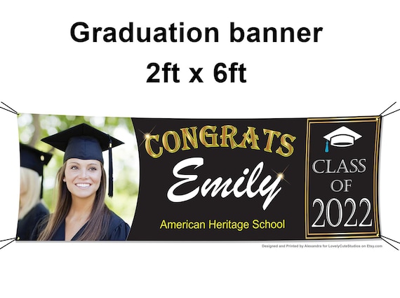 Senior GRADUATION BANNER 2025 Graduation gift for her Class of 2025 High School Graduate sign College Graduation sign gift for graduate