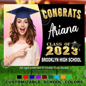 Personalized GRADUATION YARD SIGN 2024 with Picture, Custom Graduation sign 2024 Class of 2024 Graduation Decorations 2024, Graduation gifts