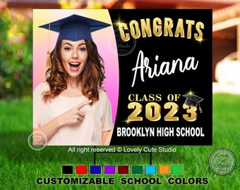 Customizable High School Grad Yard Sign Class of 2023 High - Etsy